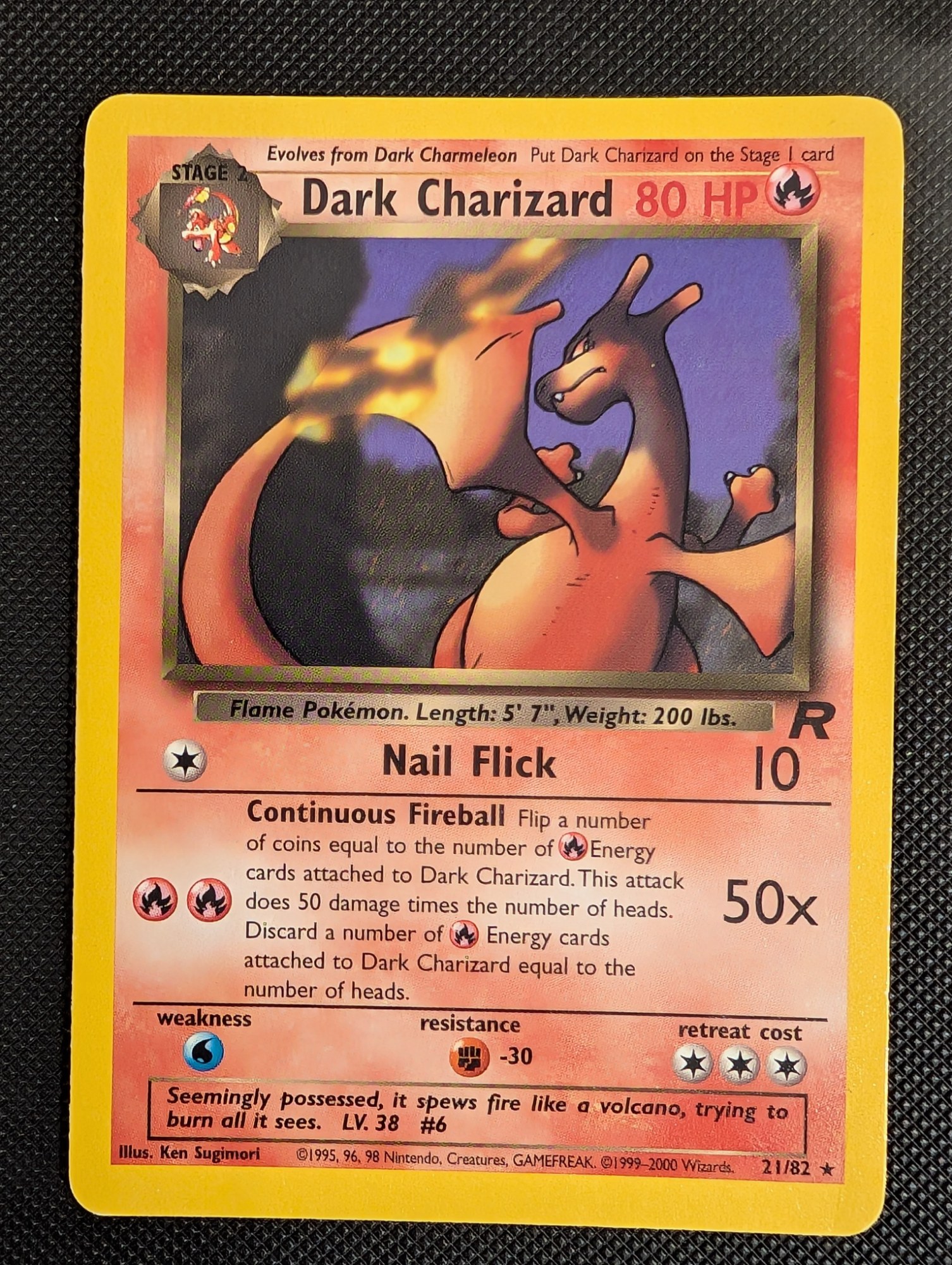 Front of Dark Charizard, 21/82
